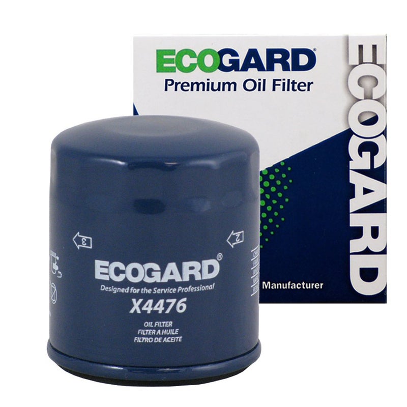 فلتر زيت المحرك الفاخر X4476 من ECOGARD للزيوت التقليدية يناسب Toyota Corolla 1.8L 1993-2021، Camry 2.2L 1992-2001، Prius 1.5L 2001-2009، Yaris 1.5L 2006-2019، Matrix 1.8L 2003-2008 - Image 1